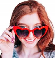 OKULARY PRZECIWSŁONECZNE damskie SERCA KOCIE