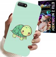 ETUI DO HUAWEI Y6 2018 - SŁODKIE ŻÓŁWKI WZORY DLA DZIECI + SZKŁO