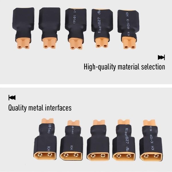 5 stk Adapter Plug Converter Bateria XT30 do XT60 zdjęcie 3