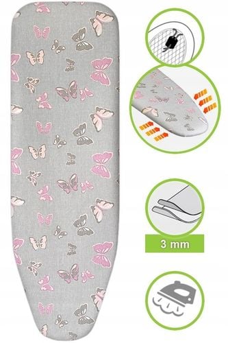 Pokrowiec na deskę do prasowania z motylami podkładem PREMIUM BAWEŁNA 100% na Arena.pl