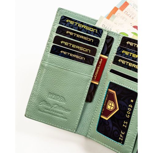 portfel damski na karty i bilon z modnym wzorem - peterson na Arena.pl