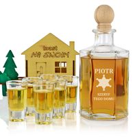 Karafka dom + kieliszki PREZENT NA PARAPETÓWKĘ DO NOWEGO DOMU