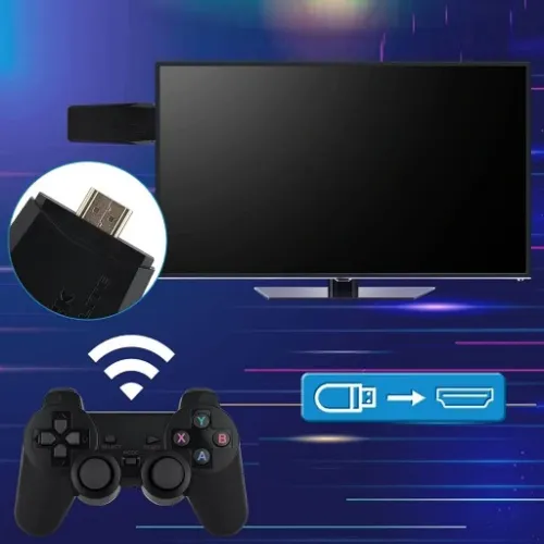 KONSOLA RETRO GRA TELEWIZYJNA BEZPRZEWODOWE 2 PADY 10000 GIER EMULATOR na Arena.pl