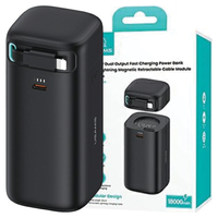 usams powerbank ze zwijanym kablemretractable lightning 18000 mah