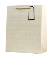 PAPIEROWA TOREBKA PREZENTOWA kremowa 26x32 cm CANPOL twarda TOREBKA ozdobna