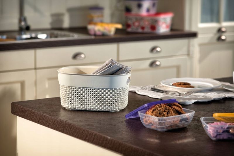 Curver Pudełko Koszyk 3,5L Pojemnik Biały Eko zdjęcie 6