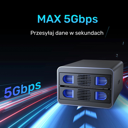 Unitek Obudowa RAID do dysku SATA 2.5''/3.5'' – 4 tryby, 40TB, 5Gb/s na Arena.pl