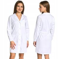 Fartuch laboratoryjny damski śnieżnobiały na guziki roz. S