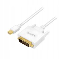 Kabel MiniDP - DVI-D LogiLink CV0138 3m biały