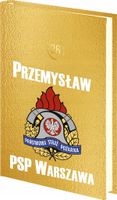 PLANER DLA STRAŻAKA dzienny z notesem kalendarz A5 złoty srebrny 2026