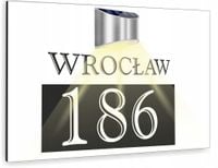 biała TABLICZKA podświetlana ADRESOWA aluminowa numer posesji 40x30 cm