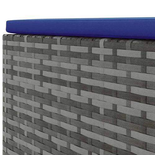 7-cz. zestaw wypoczynkowy do ogrodu, poduszki, szary, rattan PE na Arena.pl