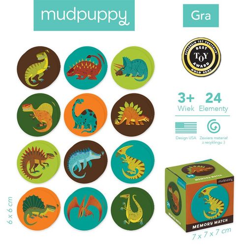 Mudpuppy Gra Mini Memory Dinozaury na Arena.pl