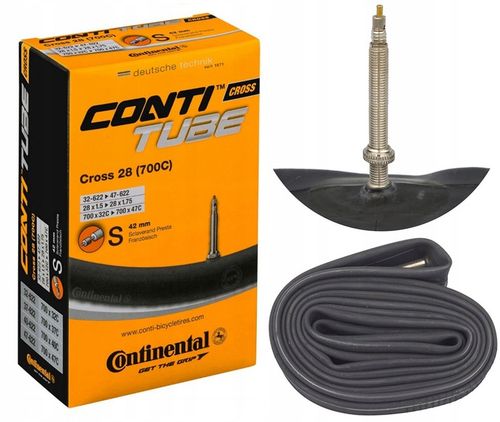 Dętka rowerowa Continental Cross 28x1.5-1.75 32/47-622 FV 42mm na Arena.pl