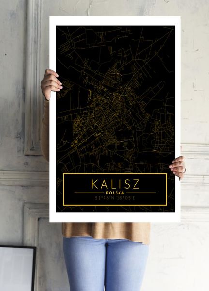 Kalisz mapa złota - plakat 29,7x42 cm zdjęcie 2