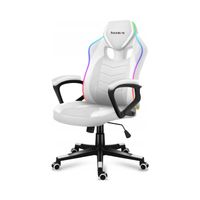 Fotel gamingowy Huzaro Force 2.5 White Mesh tkanina czarno-biały