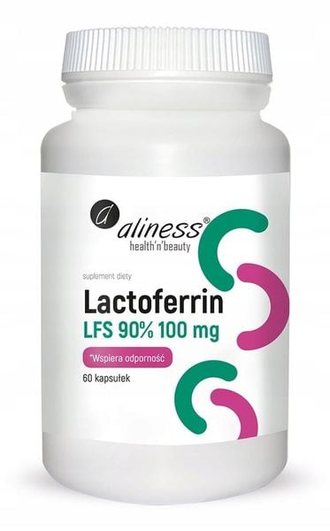 Aliness Lactoferrin LFS 90% 100mg LAKTOFERYNA 60k zdjęcie 1