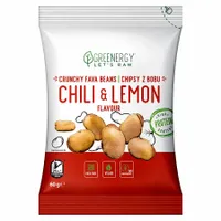 Chipsy z Bobu o Smaku &quot;chilli z Cytryną&quot; Greenergy, 60g
