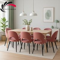 Krzesło Tapicerowane Premium KL-5 Pudrowy Róż Piano 20