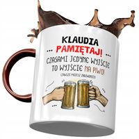 Kubek Bordowy Dla Klaudii Koleżanki Żony Prezent Z Nadrukiem Ze Zdjęciem