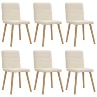 Krzesła stołowe, 6 szt., lniane