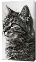 Obraz 50x90cm Kocie Wpatrzenie