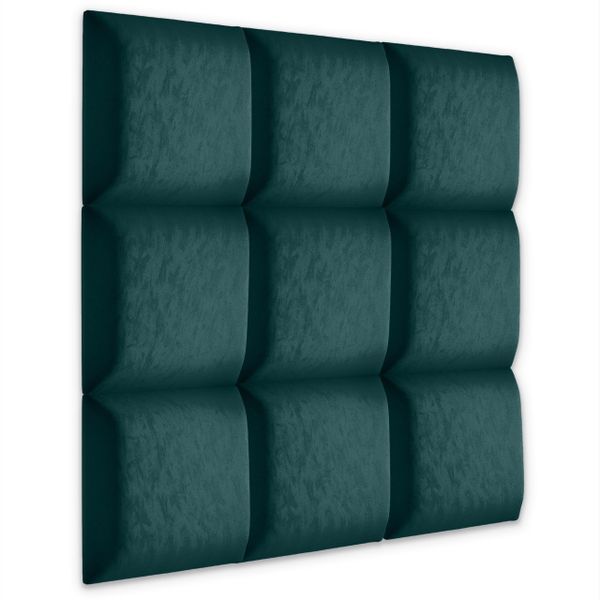 PANELE TAPICEROWANE ŚCIENNE TURKUSOWY WEZGŁOWIE 3D 30cm x 30cm zdjęcie 3