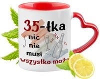 35 Urodziny Czerwony Z Uszkiem W Kształcie Serca Na Prezent