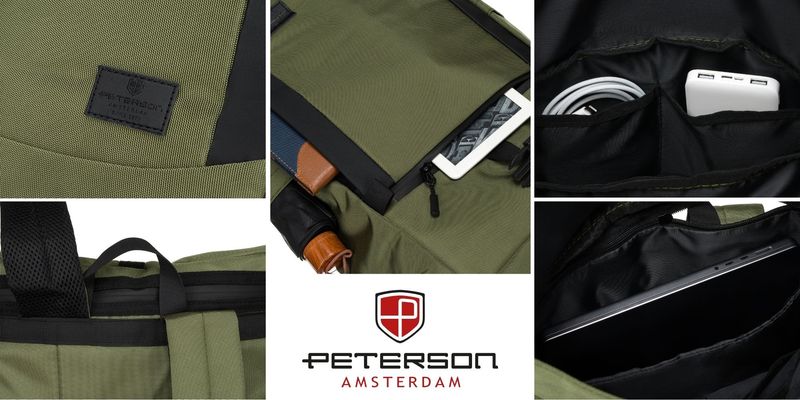 plecak miejski ptn rio-9107 green zdjęcie 7