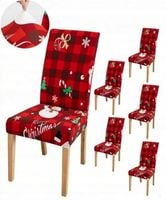 Pokrowce Świąteczne Na Krzesła Komplet 6 Sztuk Dekoracje Ozdoby Na Święta