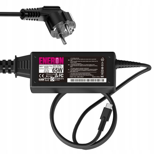 Zasilacz ładowarka do laptopa 65W USB-C + kabel zdjęcie 15