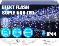 SOPLE FLASH 500 LED ZEWNĘTRZNE CHOINKOWE lampki NIEBIESKIE z Flashem