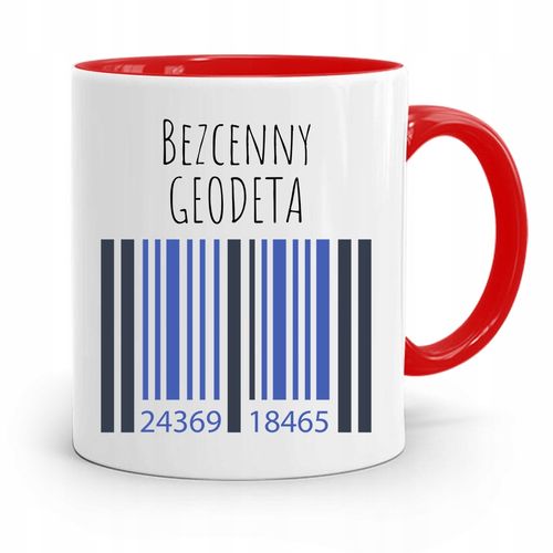Kubek Czerwony Dla Geodety Bezcenny Geodeta Z Nadrukiem Ze Zdjęciem na Arena.pl