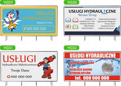 BANER REKLAMOWY 100x50cm USŁUGI ELEKTRYCZNE twoja nazwa dużo wzorów na Arena.pl