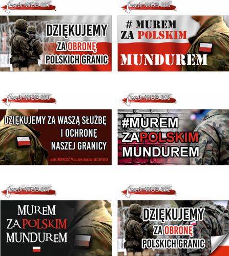 gotowe BANERY oczkowane ŚWIĘTO WOJSKA POLSKIEGO różne wzory 150x75 cm na Arena.pl