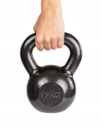 KETTLEBELL ODWAŻNIK DO ĆWICZEŃ KETTLE HANTLA HANTEL ŻELIWNY FITNESS 12KG na Arena.pl