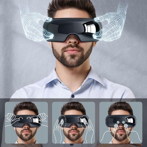 llano Urządzenie do Masażu Oczu Funkcja Ogrzewania, Wibracji - Glossy Black na Arena.pl