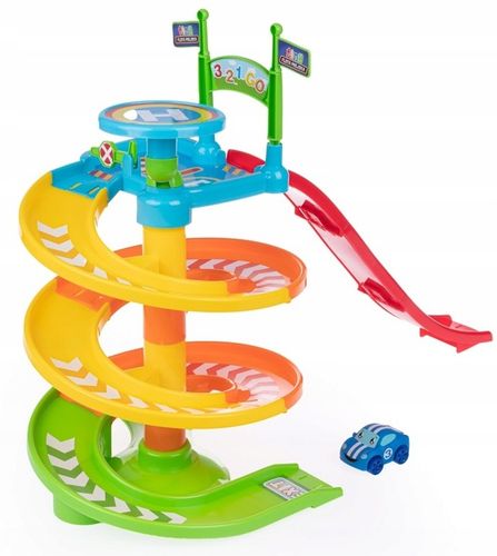 Dumel Flota Miejska Zjeżdżalnia z miękkim AUTKIEM parking 12m+ na Arena.pl