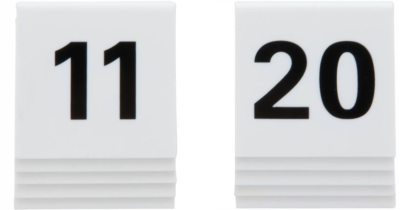 Securit Tabliczki stołowe, cyfry 11-20 zdjęcie 1
