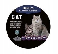 OBROŻA NA PASOŻYTY DLA KOTÓW 40CM 8 MIESIĘCY NATURALNE OLEJKI