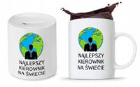 Dla Kierownika Zestaw Kubek + Skarbonka Prezent Z Nadrukiem Ze Zdjęciem