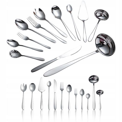ZESTAW SZTUĆCE 72 elementów komplet SREBRNE 12 osób stal nierdzewna PUDEŁKO na Arena.pl