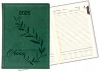 Stylowy kalendarz najlepsza babcia książkowy A5 2026 grawerowany tygodniowy