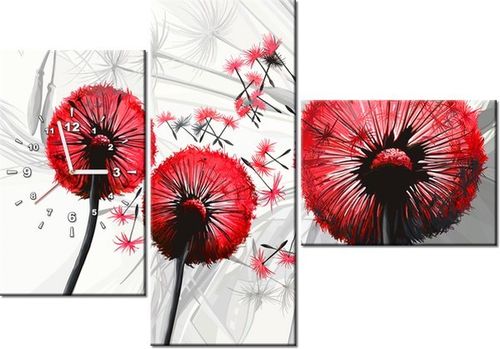 100CM 70CM ZEGAR 3 ELEM DMUCHAWCE CZERWIENI ŚCIENNY OBRAZ na Arena.pl