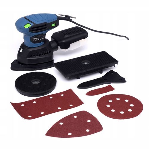 SZLIFIERKA OSCYLACYJNA MIMOŚRODOWA WIELOFUNKCYJNA DREWNA METALU 4w1 1200W na Arena.pl