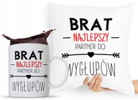 Zestaw Poduszka + Kubek Prezent Brata Braciszka Z Nadrukiem Ze Zdjęciem