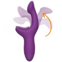 wibrator wykonany z silikonu, pełniący podwójną funkcję, stymulacja