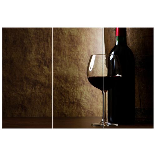 Obraz Tryptyk 90X60 Czerwone Wino na Arena.pl