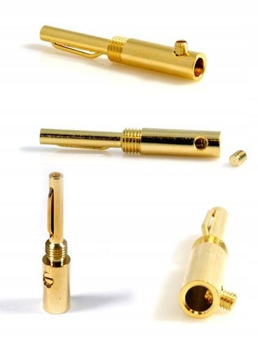 MELODIKA MDBAN4 WTYKI BANANOWE WTYK GŁOŚNIKOWY 4szt. ZŁOCONE edition na Arena.pl