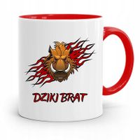 Kubek Czerwony Prezent Dla Brata Dziki Brat Z Nadrukiem Ze Zdjęciem